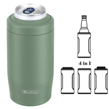 Load image into Gallery viewer, 4-in-1 Skinny Can Cooler Double Wall Stainless Steel Insulated Can Holder
