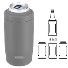 Load image into Gallery viewer, 4-in-1 Skinny Can Cooler Double Wall Stainless Steel Insulated Can Holder
